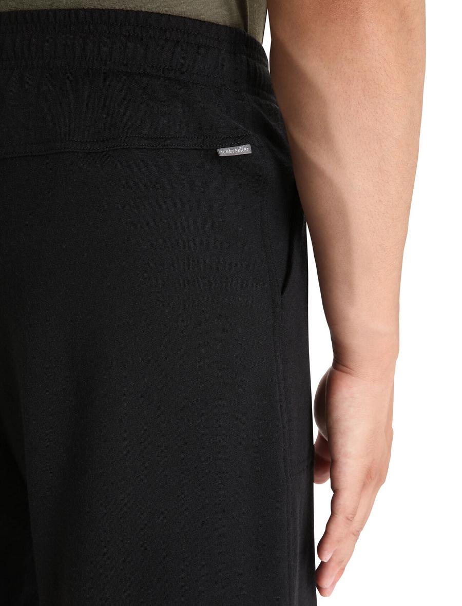 Black Icebreaker Merino Shifter Men's Shorts | AU 1108MQZA